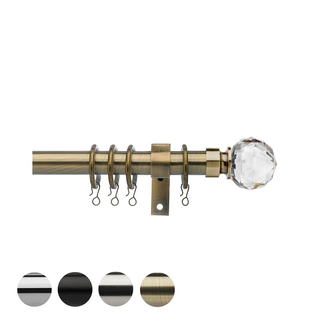 Universal Faceted 28mm Metal Pole Set